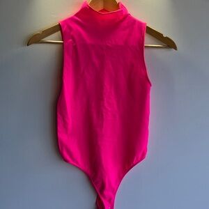 Good American Neon Pink One Piece Swimsuit